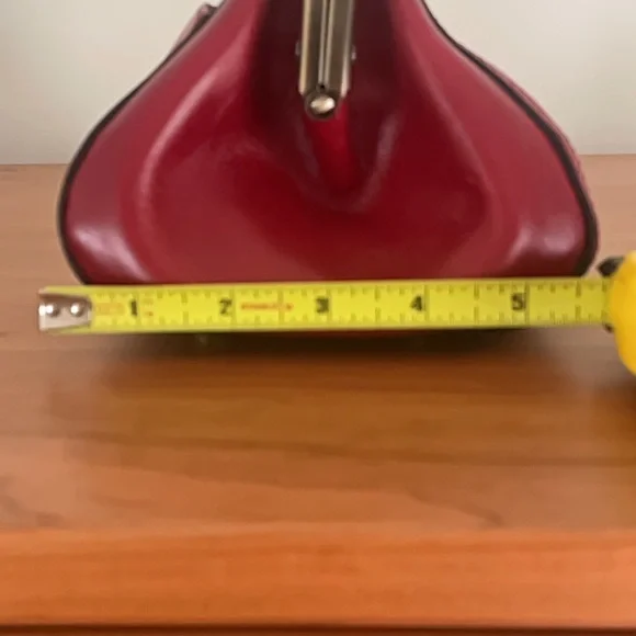 Patricia Nash Red Leather Clutch with Gold Accents - Picture 8 of 11